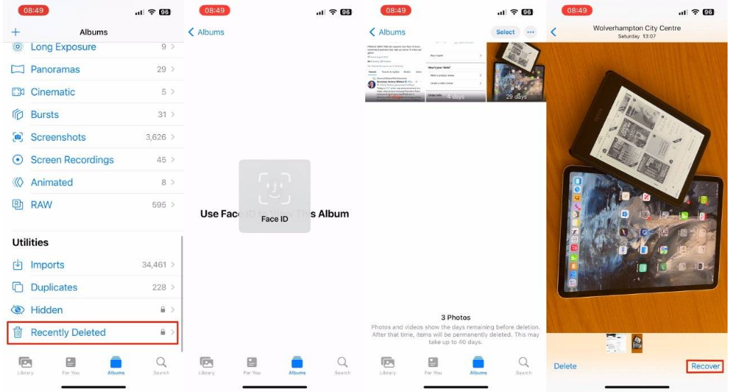武昌苹果14维修分享 iPhone14 上恢复已删除的照片 